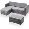 Garden Furniture Outdoor L-Shaped Wood Sectional Sofa Set Apartment Courtyard Park Hotel Villa Use Modern Design Eco-Friendly
