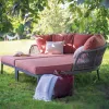 Garden Patio Set Wood Sofa Chaise Lounge Outdoor Sofa Lounge Chair for Villa and Park Use Modern Design High Quality
