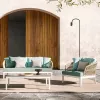 Garden Patio Set Wood Sofa Chaise Lounge Outdoor Sofa Lounge Chair for Villa and Park Use Modern Design High Quality