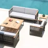 High End Customized Single Sofa Nordic Hotel Garden Waterproof Leisure Aluminum Frame Outdoor Sofa