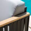 High End Customized Single Sofa Nordic Hotel Garden Waterproof Leisure Aluminum Frame Outdoor Sofa