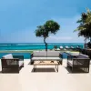 High End Customized Single Sofa Nordic Hotel Garden Waterproof Leisure Aluminum Frame Outdoor Sofa