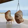 High-End Modern PE Rattan Swing Chair Waterproof Cushion for Outdoor Garden Furniture Children's Patio Courtyard-Seats 2 Pe