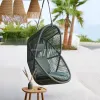 High-End Modern PE Rattan Swing Chair Waterproof Cushion for Outdoor Garden Furniture Children's Patio Courtyard-Seats 2 Pe