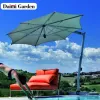 High-End Modern Waterproof Aluminum Outdoor Furniture Sunshade Umbrella Granite Base Manual Lift 1.5m Radii Eco-Friendly Anti-UV