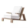 High-End Single Sofa Outdoor Leisure Patio Waterproof Popular Hotel Outdoor Terrace Teak Sofa