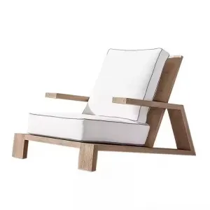High-End Single Sofa Outdoor Leisure Patio Waterproof Popular Hotel Outdoor Terrace Teak Sofa