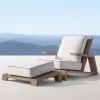 High-End Single Sofa Outdoor Leisure Patio Waterproof Popular Hotel Outdoor Terrace Teak Sofa