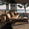 High-Grade Modern Eco-Friendly Outdoor Sofa Set Waterproof Solid Wood Furniture for Garden Villa Courtyard Hotel Park