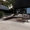 High-Grade Modern Eco-Friendly Outdoor Sofa Set Waterproof Solid Wood Furniture for Garden Villa Courtyard Hotel Park