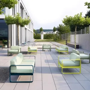 Best Selling Modern Outdoor Aluminium Patio Garden Park Furniture Waterproof Sofa Set