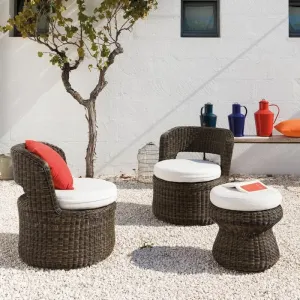 Contemporary Rattan Wicker Curved Sofa Set Durable Outdoor Furniture for Hotel Park Apartment Use Newly Designed
