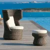 Contemporary Rattan Wicker Curved Sofa Set Durable Outdoor Furniture for Hotel Park Apartment Use Newly Designed