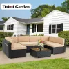 Durable Eco-Friendly Woven Rattan Sofa Set for Hotel Courtyard Park Apartment Outdoor Use