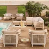 Modern Nordic Design Waterproof Rust Proof Durable Eco-Friendly Outdoor Furniture Luxury Rope Garden Courtyard Park