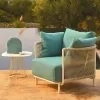 Modern Nordic Design Waterproof Rust Proof Durable Eco-Friendly Outdoor Furniture Luxury Rope Garden Courtyard Park