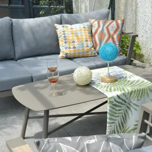 Modern Style Leisure Outdoor Patio Garden Furniture Sofa Set Aluminum Alloy Frame Rust Proof Hotel Villa Park