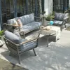 Modern Style Leisure Outdoor Patio Garden Furniture Sofa Set Aluminum Alloy Frame Rust Proof Hotel Villa Park