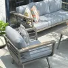 Modern Style Leisure Outdoor Patio Garden Furniture Sofa Set Aluminum Alloy Frame Rust Proof Hotel Villa Park