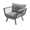 Modern Style Leisure Outdoor Patio Garden Furniture Sofa Set Aluminum Alloy Frame Rust Proof Hotel Villa Park