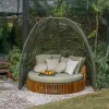 PE Rattan Waterproof Hotel Park Outdoor Leisure Sofa Set with Sun Lounger and Beach Bed