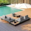 Rattan Furniture Durable Villa Courtyard Resort Patio Hotel Garden Outdoor Sofa Set