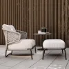 Waterproof Rattan Modern Patio Lounge Sofa Set Outdoor Furniture for Hotel Villa Courtyard Use