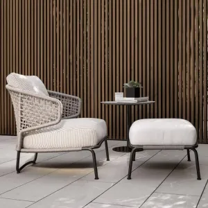 Waterproof Rattan Modern Patio Lounge Sofa Set Outdoor Furniture for Hotel Villa Courtyard Use