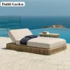 High-end Modern Teak Wood Eco-Friendly Outdoor Sun Lounger Chair for Swimming Pool Patio Hotel Garden Living Room Beach Use