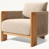 Hot Sale All-Weather Outdoor Garden Teak Wood Sofa Set Rope Woven Furniture for Villa Hotel Park Use Modern Design High Quality