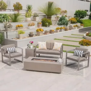 Hot Sale Hotel Resort New Design Modern Curved Brushed Aluminum Lounge Set Sofa Outdoor Furniture for Villa and Park Use