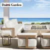Hot Sale Modern Luxury Garden Furniture Set Sofa Patio Backyard Outdoor Wood Hotel Villa