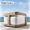 Hot Sale Modern Luxury Garden Furniture Set Sofa Patio Backyard Outdoor Wood Hotel Villa