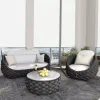Hot Selling Single Sofa Backyard Terrace Waterproof Lounge Patio Couch Outdoor Furniture Garden Sofa