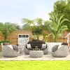 Hot Selling Single Sofa Backyard Terrace Waterproof Lounge Patio Couch Outdoor Furniture Garden Sofa