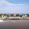 In Stock Designer Aluminum Outdoor Furniture Modern Garden Metal Outdoor Sofa Set Patio Lounge Chair