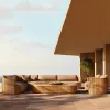 Latest Design Single Sofa Homestay Villa Hotel Courtyard Outdoor Luxury Garden Sofa
