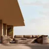 Latest Design Single Sofa Homestay Villa Hotel Courtyard Outdoor Luxury Garden Sofa