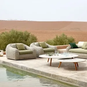 Leisure All Weather Modern Outdoor Furniture Set Hotel Villa Aluminum Frame Sectional Patio Garden Sofa for Courtyard Park Use