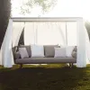 Leisure Hotel Garden Furniture Rattan Sectional Sofa Set Modern Patio Courtyard Park Waterproof Durable