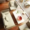 Leisure Hotel Garden Furniture Rattan Sectional Sofa Set Modern Patio Courtyard Park Waterproof Durable
