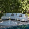 Leisure Modern Patio Outdoor Backyard Combination Sofa Set Aluminium Rope Weaving Durable Waterproof Garden Hotel Villa Park