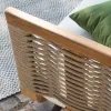 Luxurious Modular Outdoor Teak Rattan Sofa Set with Modern Design and Waterproof Cushions for Hotel Courtyard Park Use