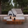 Luxury Custom Modern Solid Wood Garden Outdoor Furniture Combination Set Teak Sofa for Villa Apartment Hotel Courtyard Park