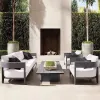 Luxury Modern Aluminum Alloy Eco-Friendly Waterproof Durable Outdoor Sofa Set for Villa Hotel Park Apartment
