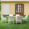 Luxury Modern Durable Outdoor Garden Set Rattan Furniture Table and Chair Set with Rope Aluminum Frame