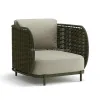 Luxury Modern Eco-Friendly Outdoor Rattan Garden Sofa Set with Weather Resistant Cushions for Courtyard Terrace Use