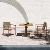 Luxury Modern Hotel Park Garden Patio Furniture Outdoor Chair Table Set Aluminium Frame Rattan Woven Durable Waterproof