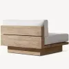 Luxury Modern Outdoor Furniture Garden Lounge Sofa Set Teak Wood Waterproof Eco-Friendly Durable Customized Hotel