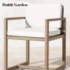 Luxury Modern Teak Outdoor Dining Furniture Set with Waterproof Durable Design for Patio and Garden